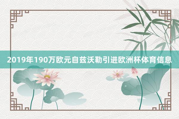 2019年190万欧元自兹沃勒引进欧洲杯体育信息