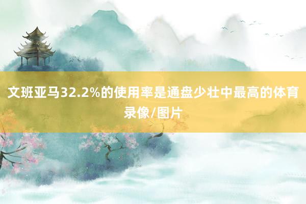 文班亚马32.2%的使用率是通盘少壮中最高的体育录像/图片