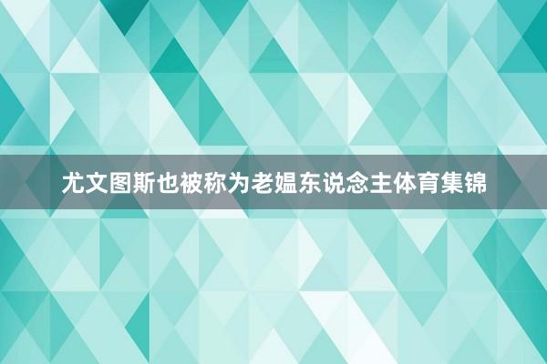 尤文图斯也被称为老媪东说念主体育集锦